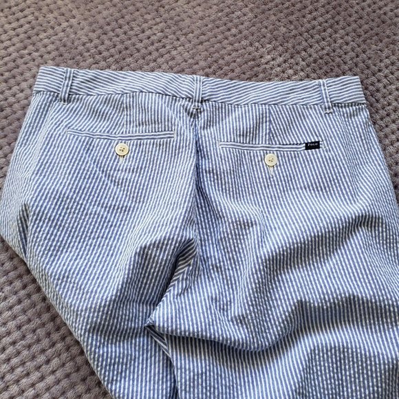 Polo Ralph Lauren Pants Womens 8 Straight Leg Blue and White Pinstripe Trousers - Picture 5 of 7